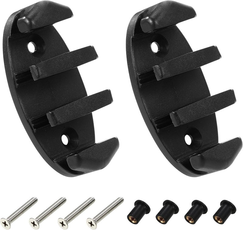 A.I.FORCE Zig Zag Cleat Kit for Kayak, Canoes and Fishing Boats – Durable Black Nylon Anchor Cleats with Stainless Steel Screws, Essential Kayak Accessories, 90mm - Image 1